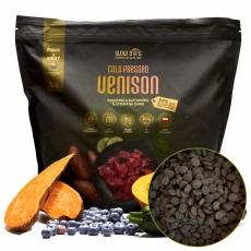 Karma tłoczona na zimno dla psa z dziczyzną i superfoods