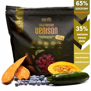 Karma tłoczona na zimno dla psa z dziczyzną i superfoods
