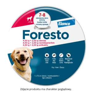 Zdjęcie produktu - FORESTO obroża przeciw pchłom i kleszczom > 8kg