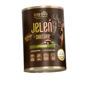 Zdjęcie produktu - Immuno Jeleń z shiitake - 86% mięsa - Mokra karma dla psa